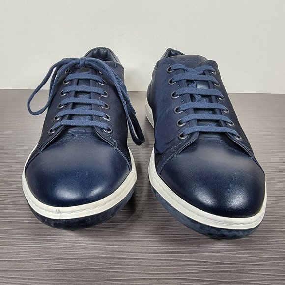 Giorgio Armani Nubuck With Leather Cap Toe Sneaker - Picture 2 of 10